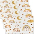 thumbnail image 1 of LovelyRainbows Table Place Mats Cute Rainbow Washable Fabric Decoration Table Mats Placemats Set of 4 18"x12" Kawaii Cloud Rainbow Place Mats Decor Multicolor Table Mats, 1 of 3
