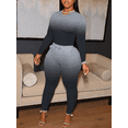 thumbnail image 1 of LovelyWholesale Women's Gradient Drawstring Pants Set, 1 of 4