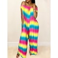 thumbnail image 1 of LovelyWholesale Women's Off The Shoulder Gradient Loose Jumpsuit Casual Sexy Jumpsuit, 1 of 2