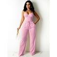 thumbnail image 1 of Lovelywholesale Drawstring Wide Leg Cami Pants Set, 1 of 4