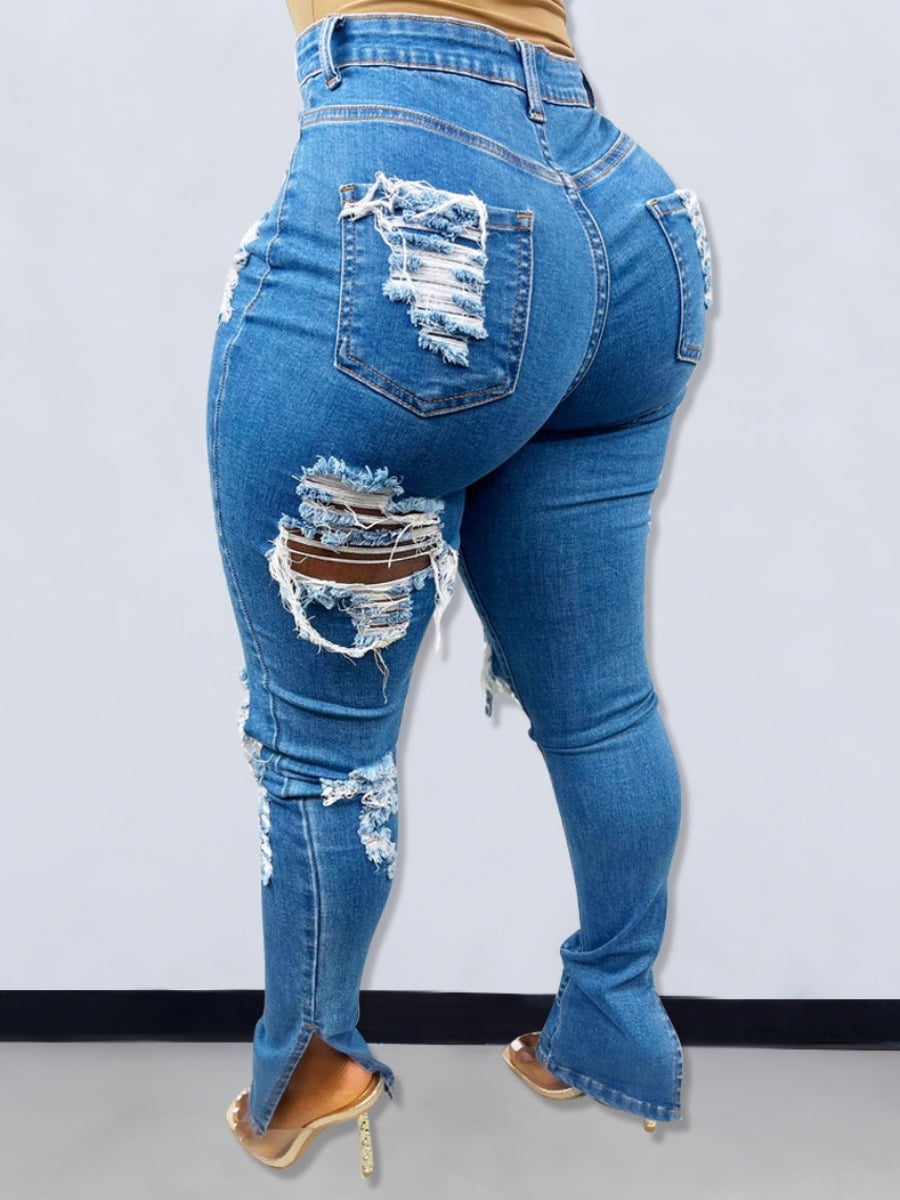Lovelywholesale High waisted Ripped Jeans Walmart