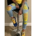 thumbnail image 1 of Lovelywholesale Raw Edge Ripped Jeans (No Stretch), 1 of 4
