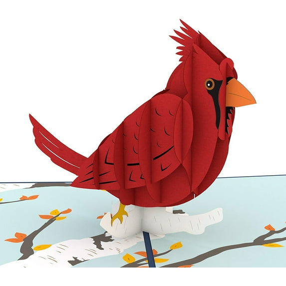 Lovepop Any Occasion Cardinal Pop Up 3D Greeting Card, 5"x 7", Envelope Included