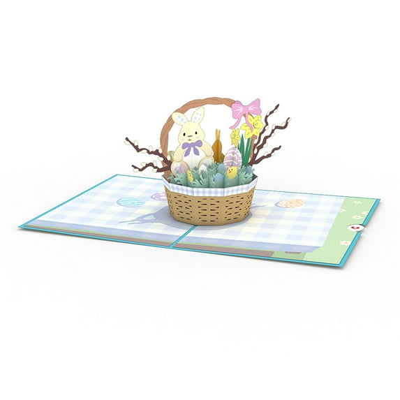 Lovepop Easter Basket Pop Up 3D Greeting Card, 5" x 7", Envelope Included