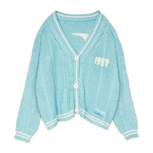 Lover Cardigan with Star Embroidery Pink Heart Cosy Soft Knit Cardigan Tay Sweater Jacket Vintage Fall Winter