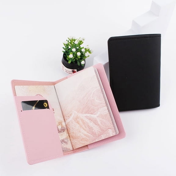 Lover Couple Passport Cover Hot Stamping Plane Travel Passport Cover Holder
