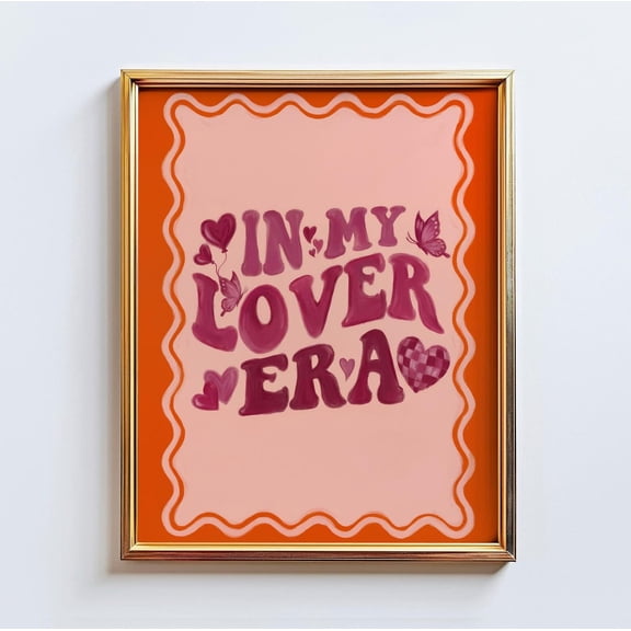 Lover Era Romantic Typography Wall Art Home Decor