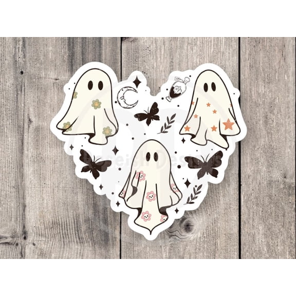 Lover Ghosts Retro Hippie Sticker