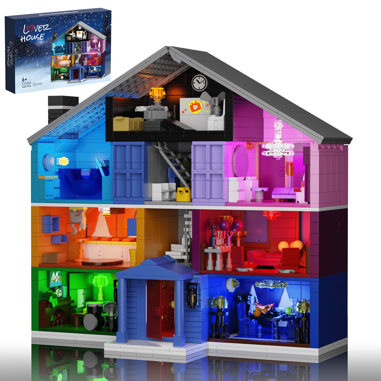 Lover House Building Block Sets Desktop Decor Musi