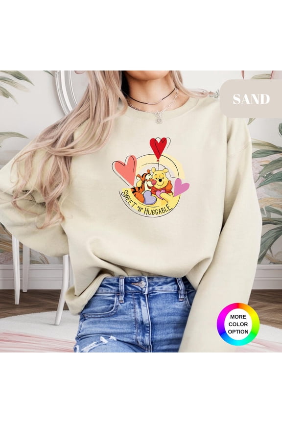 Lover Mickey And Minnie Faux Yarn Crochet Valentine Sweatshirt All size S-3XL