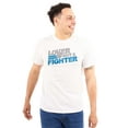 thumbnail image 1 of Lover Not Fighter Peace Love Friendly Plus Size Crewneck Graphic Tee Shirt Brisco Brands 3X, 1 of 4