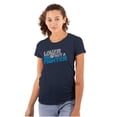 thumbnail image 1 of Lover Not Fighter Peace Love Friendly Womens Slim Fit Graphic Tee Brisco Brands S, 1 of 4
