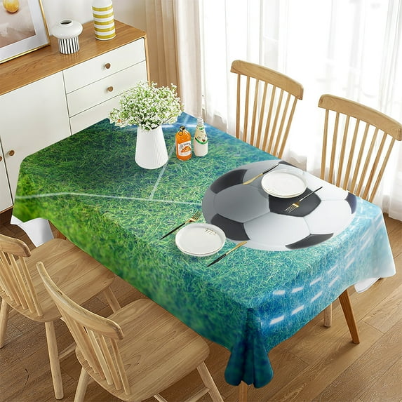 Lover Soccer for Gift Decor Room Dining Table Coffee Kitchen for Cover Table Rectangle Pattern Footb