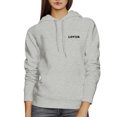 thumbnail image 1 of Lover Unisex Gray Trendy Graphic Hoodie Simple Typography Gift Idea, 1 of 4