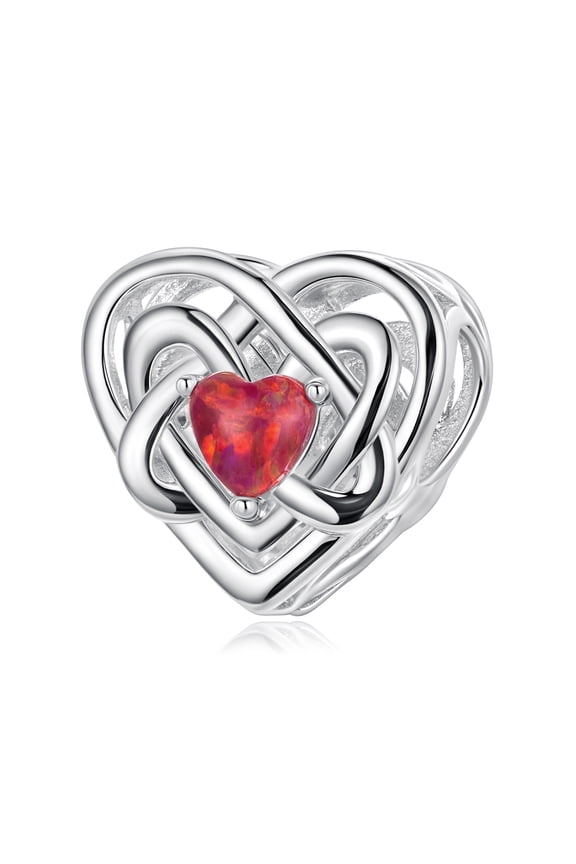 Lover's Knot Beads Charm , Genuine 925 Sterling Silver, Compatible with Most Charm Bracelet