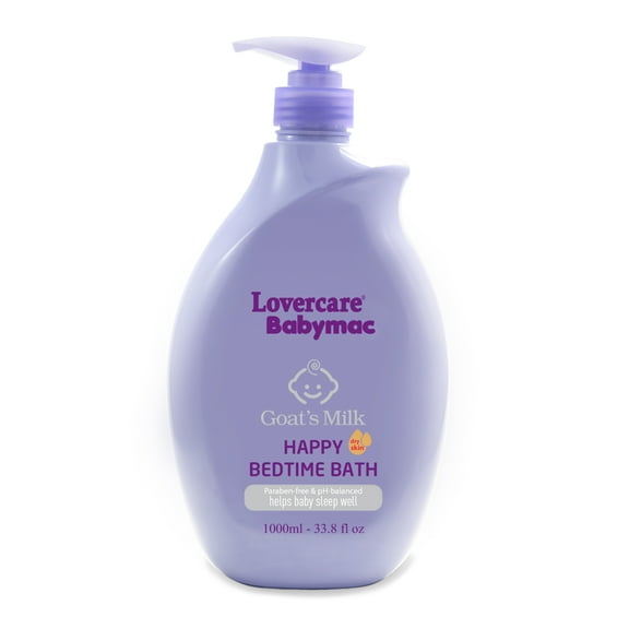 LoverCare Babymac Goat's Milk Happy Bedtime Bath-33.8 fl oz (1000ml)