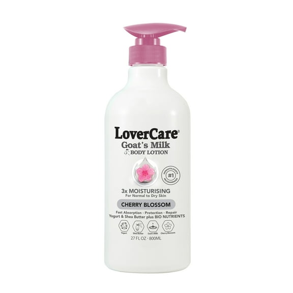 LoverCare Goat's Milk Body Lotion 27 fl oz (800ml) - Cherry Blossom