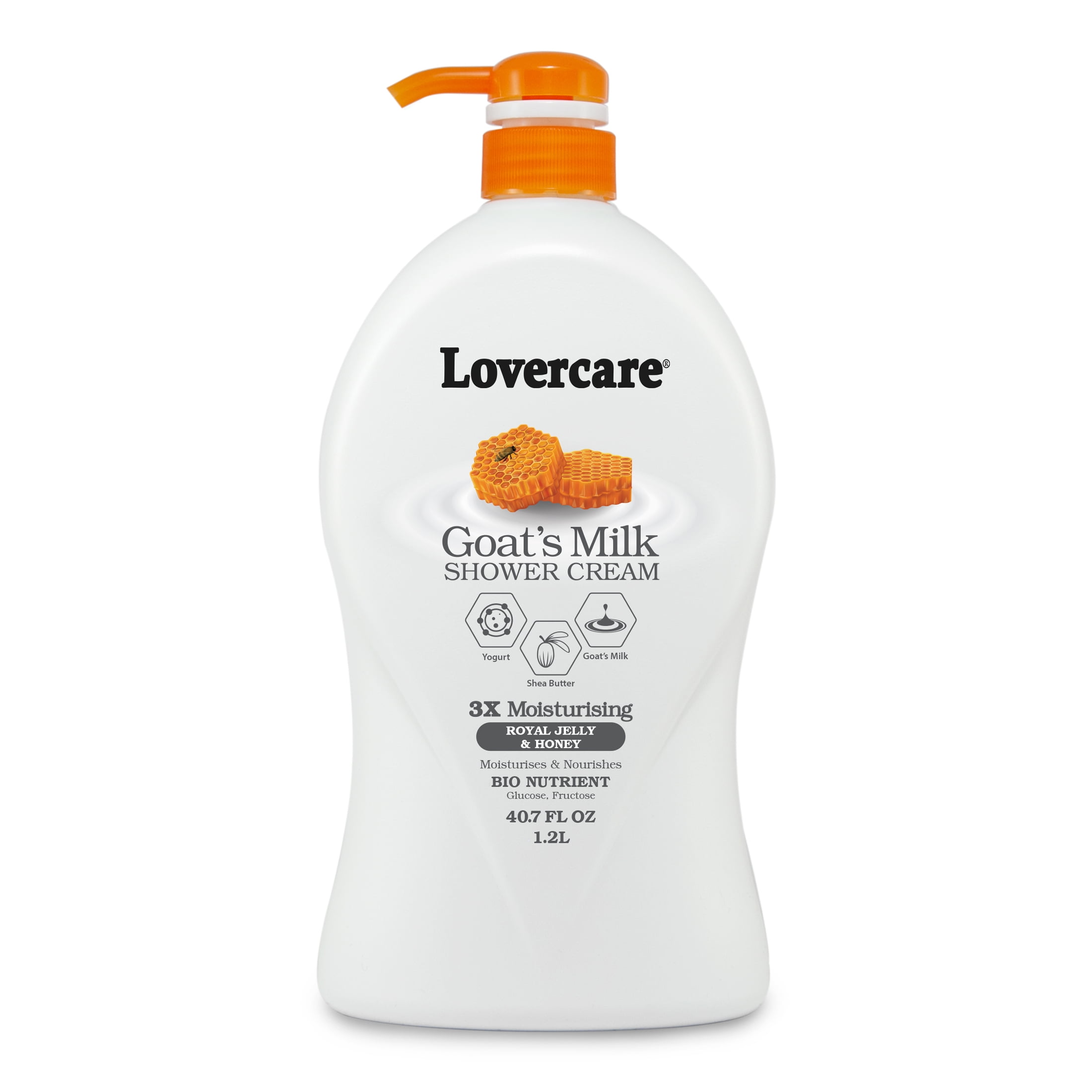 LoverCare Goat's Milk Body Wash 40.7 fl oz (1200ml) - Royal Jelly & Honey
