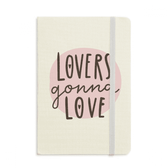 Lovers Ganna Love Quote Style Notebook Fabric Hard Cover Classic Journal Diary