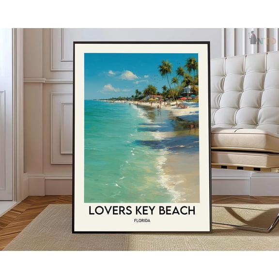 Lovers Key Beach Florida Poster, Unframed Paper Poster 24x36in
