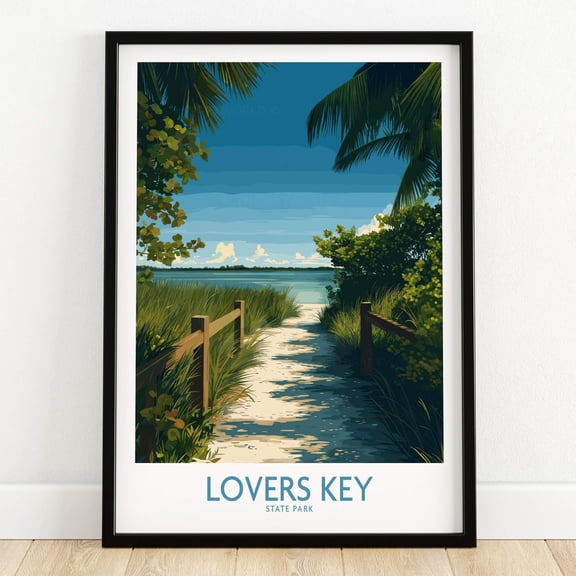 Lovers Key Florida Poster Tropical Nature Path Canvas Print