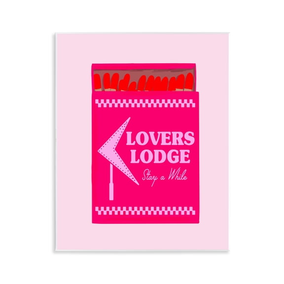 Stupell Industries Lovers Lodge Matchbox Wall Plaque Art, design by Cherrywood Lane