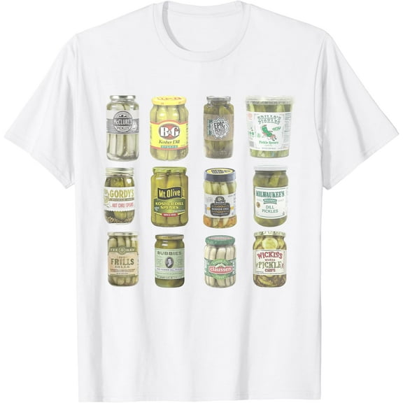Lovers T-ShirtVintage Canned Pickles100% pure cotton white short-sleeved T-shirts for men and women