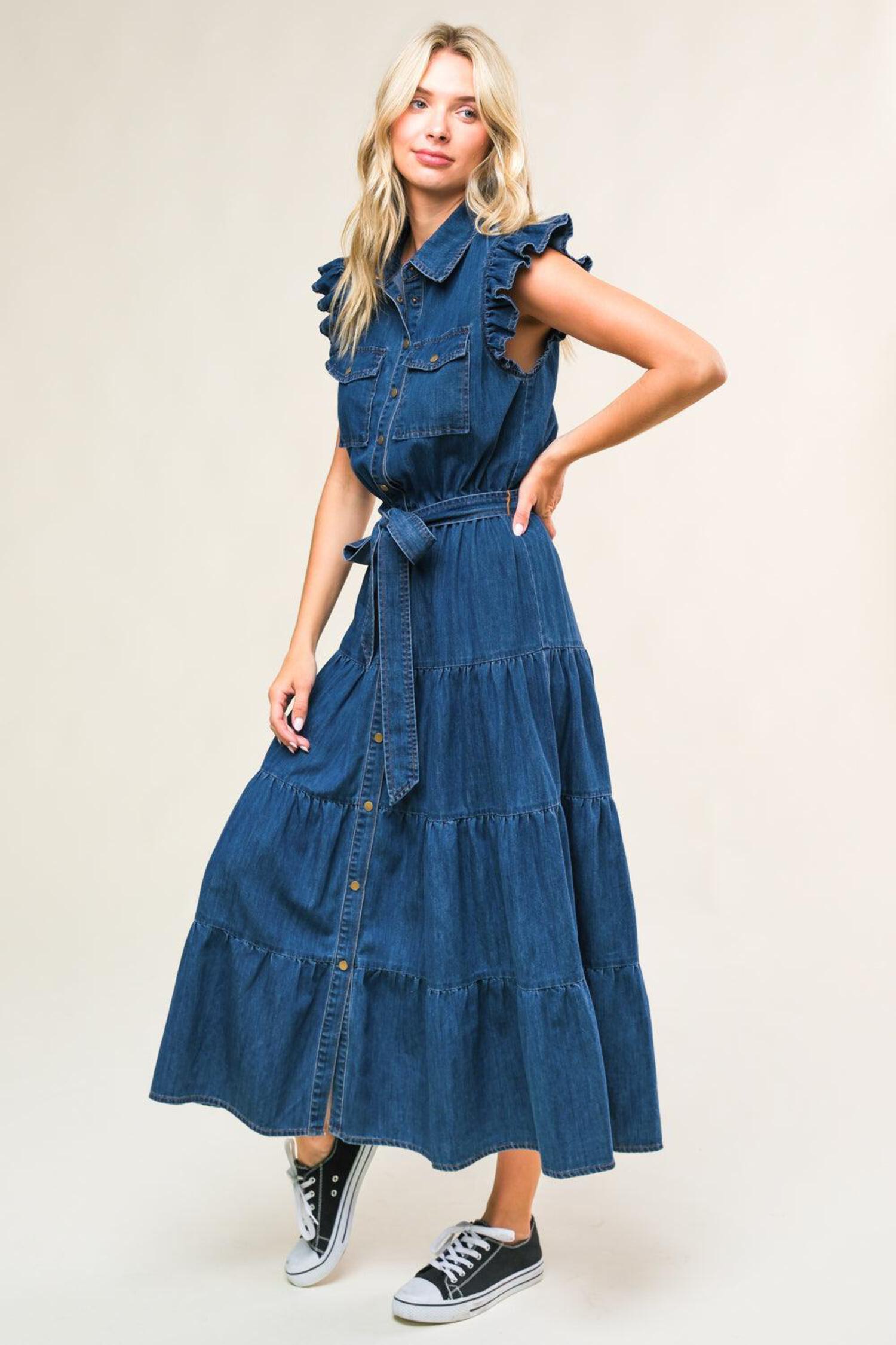 Distressed Raw Hem Flare Jeans main image 1