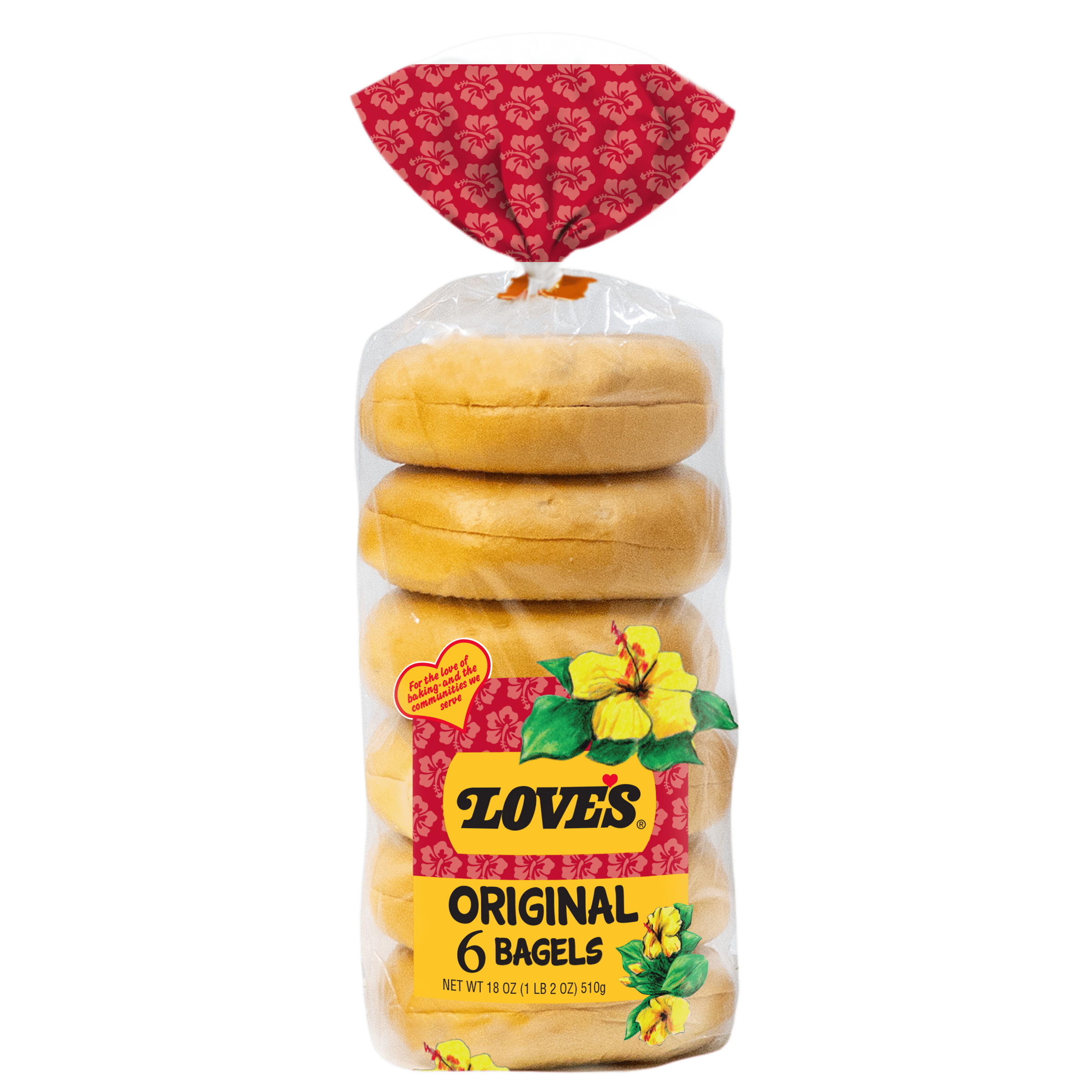 Loves Plain Bagel 6pk - Fresh Baked, Soft and Chewy Texture