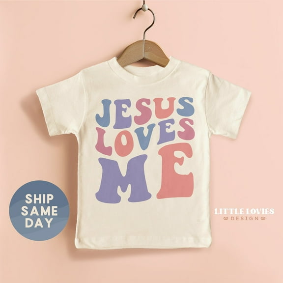 Loves Me Shirt, Kids Church Clothing, Catholic Shirt, Religious Tees, Toddler Faith Based Apparel, (Ca-Rel112), New Born, Baby Shower Gift, New Parents Gift