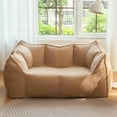 thumbnail image 1 of Loveseat Bean Bag Chair with Armrests Cozy Fluffy Teddy Fleece Lazy Floor Sofa Chair Bean Bag Fluffy Lazy Sofa Tufted Bean Bag Couch for Living Room, Bedroom & Dorm, 1 of 9