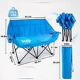 thumbnail image 1 of Loveseat Camping Chair for 2 Person, Oversized Double Camping Chair, Portable Folding Outdoor Camping Couch for Adults with Side Pockets and Cup Holder & Carry Bag - Supports 600LBS, Blue, 1 of 7