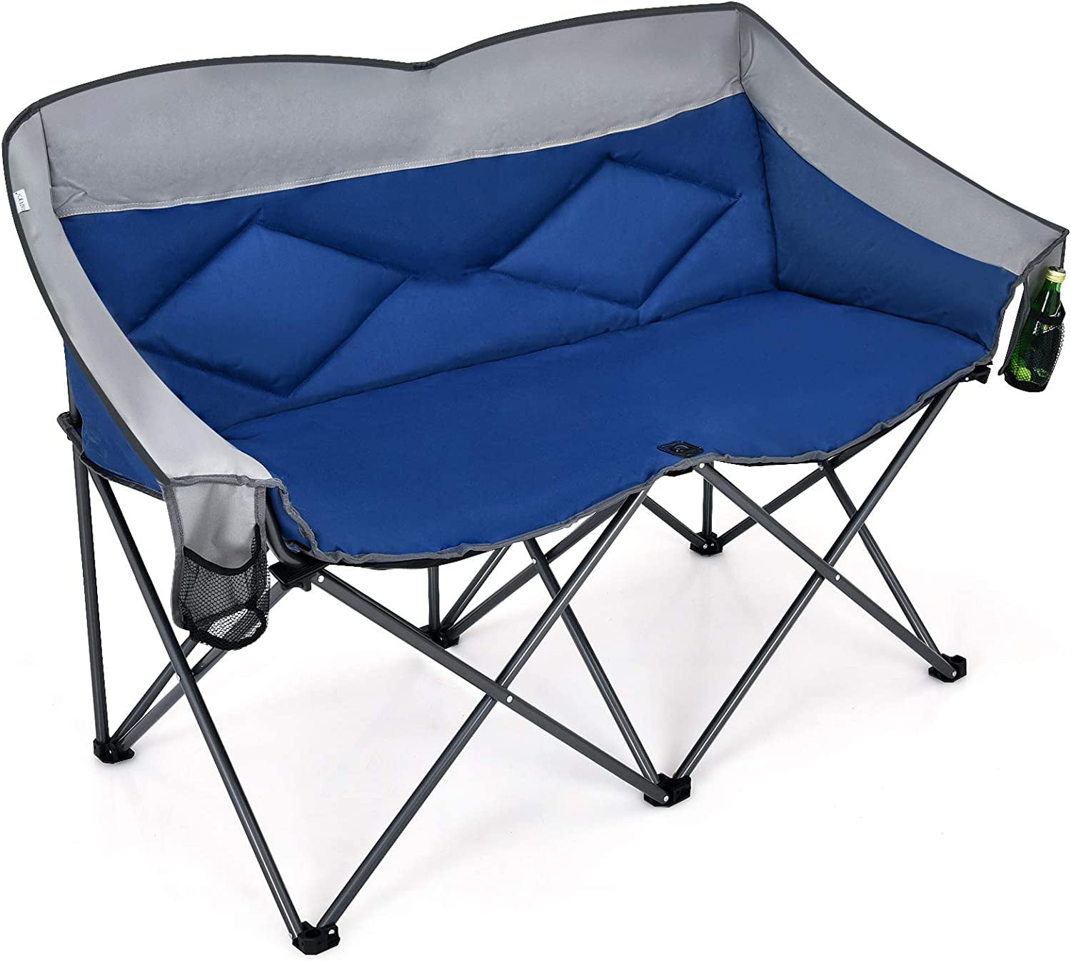 Loveseat Camping Chair, Double Folding Chair for Adults Couples w