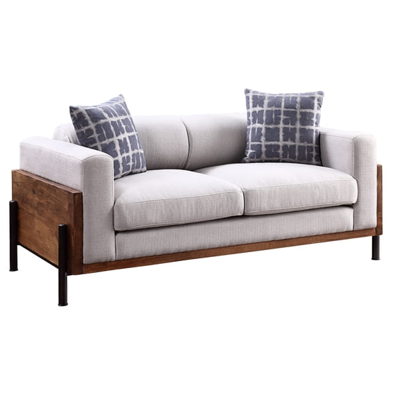 Loveseat | Combine Rustic Charm and Modern Comfort | Aspen Frame and Full Foam Cushions | Functional and Stylish with Contrasting Pattern Pillows