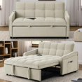 Loveseat Couch w/PullOut Sleeper Bed, 53” Velvet Upholstered