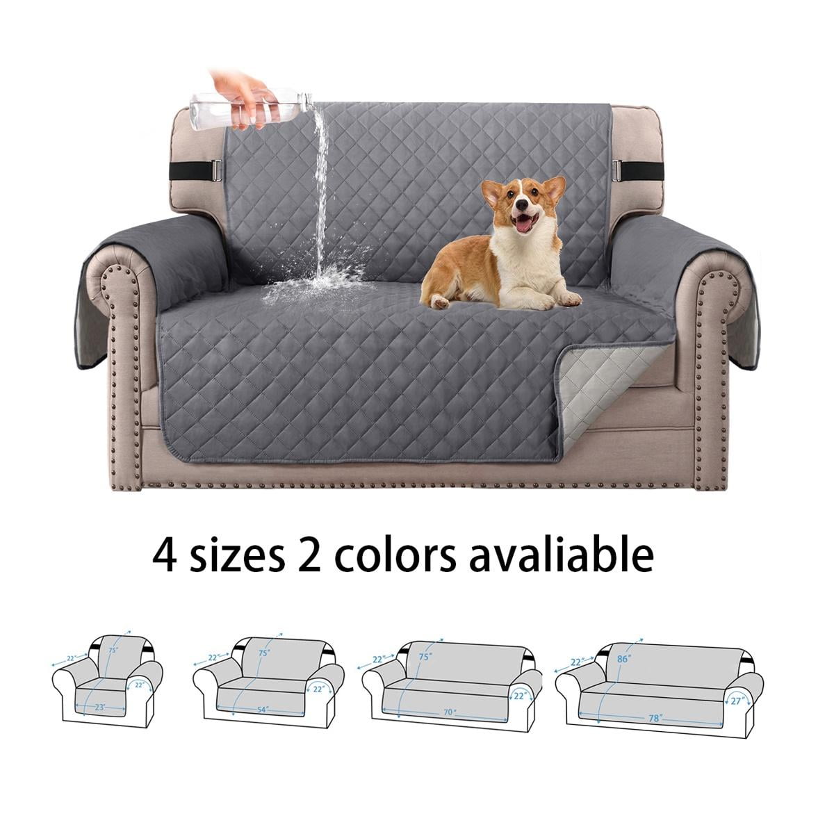 Loveseat Cover Waterproof Couch Covers 2 Cushion Couch Machine Washable ...