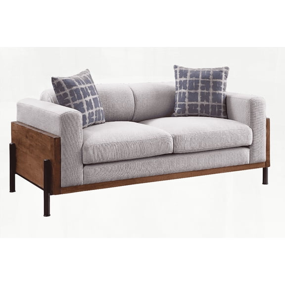 Loveseat - Linen/Modern/Small Space - Living Room/Black