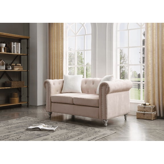 Loveseat - Linen/Modern/Small Space for Living Room