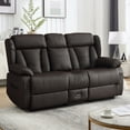 thumbnail image 1 of Loveseat Recliner Sofa RV Recliner Couch, Manual Reclining Loveseat with Console for Living Room Home Theater Seating with AC/USB C/USB and Drawer, 1 of 9