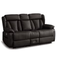 thumbnail image 1 of Loveseat Recliner Sofa RV Recliner Couch, Manual Reclining Loveseat with Console for Living Room Home Theater Seating with AC/USB C/USB and Drawer, 1 of 10