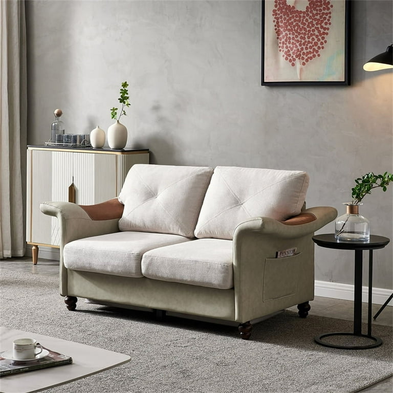 Loveseat Sofa With 2 Removable Storage