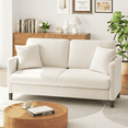 thumbnail image 1 of Neche 65" Sofa Couch for Living Room Office Small Space, Comfy Loveseat in a Box, Beige, 1 of 8