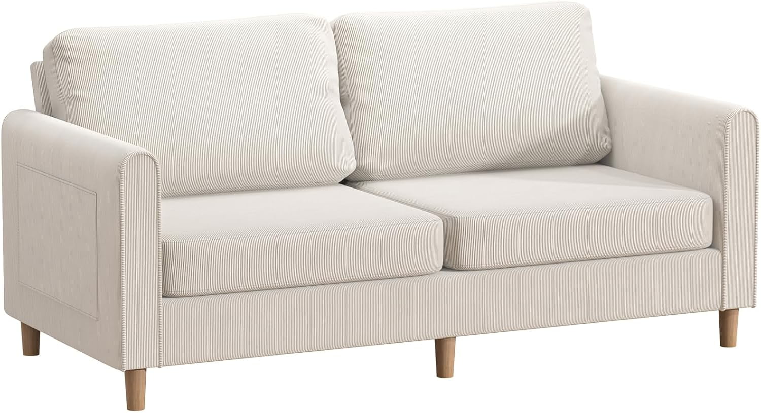 Loveseat Sofa, 69" W Love Seat, Comfy Corduroy Small Loveseat for Small ...