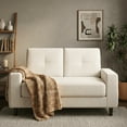 thumbnail image 1 of Loveseat Sofa - Comfortable Modern Design Couch for Small Spaces, Easy Assembly and Noise-Free, Beige, 1 of 5
