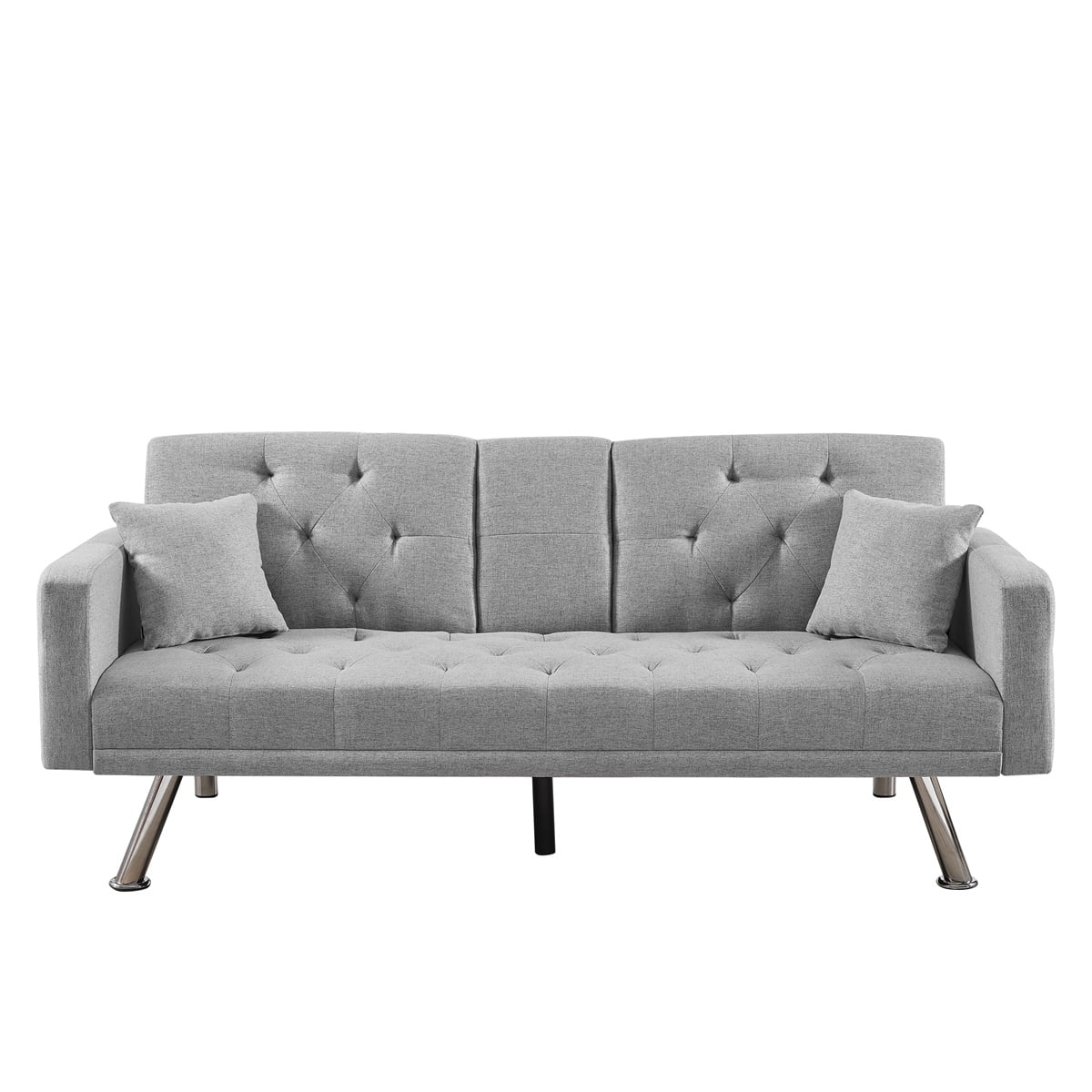 Loveseat Sofa Couch,Futon Sofa Bed with 2 Cupholders,Upholstered