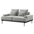 thumbnail image 1 of Loveseat Sofa Couch, Light Grey Gray, Fabric, Living Kitchen Cafe Bistro Hospitality Restaurant, Modern Contemporary HB34543, 1 of 8