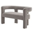thumbnail image 1 of Loveseat Sofa Couch, Light Grey Gray, Fabric, Living Kitchen Cafe Bistro Hospitality Restaurant, Modern Contemporary HB34868, 1 of 9