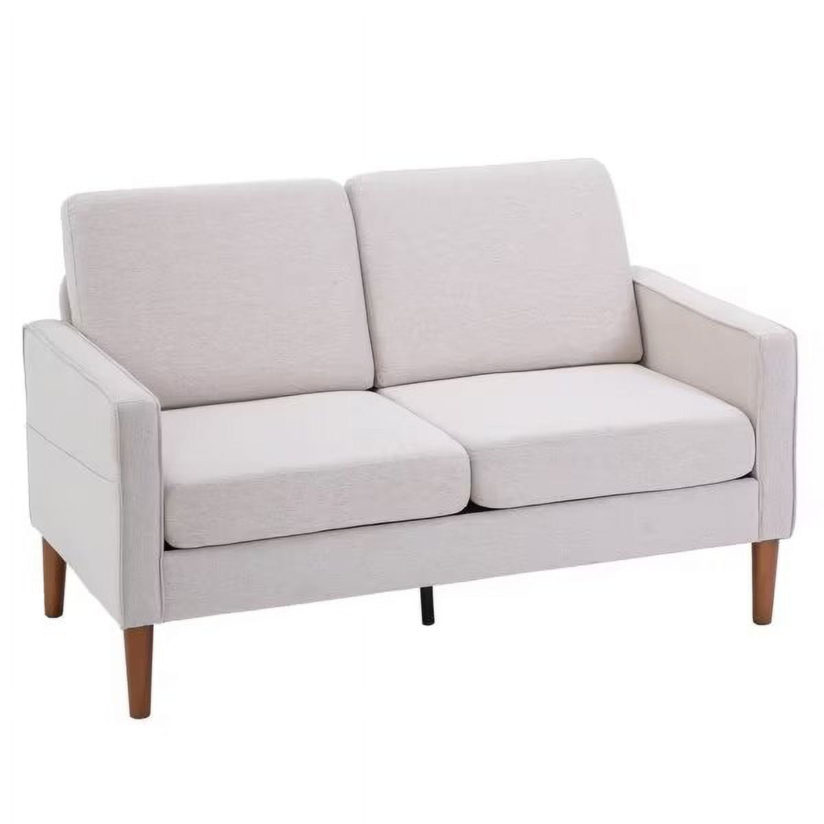 Loveseat Sofa Couch,Mid Century Modern Loveseat with Wooden Legs and