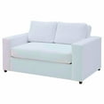 thumbnail image 1 of Loveseat Sofa Couch, White, Velvet, Living Kitchen Cafe Bistro Hospitality Restaurant, Modern Contemporary Boutique HB34511, 1 of 8