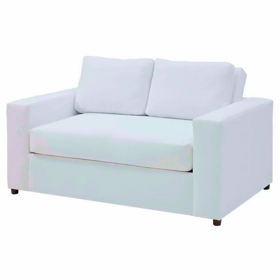 Loveseat Sofa Couch, White, Velvet, Living Kitchen Cafe Bistro Hospitality Restaurant, Modern Contemporary Boutique HB34511